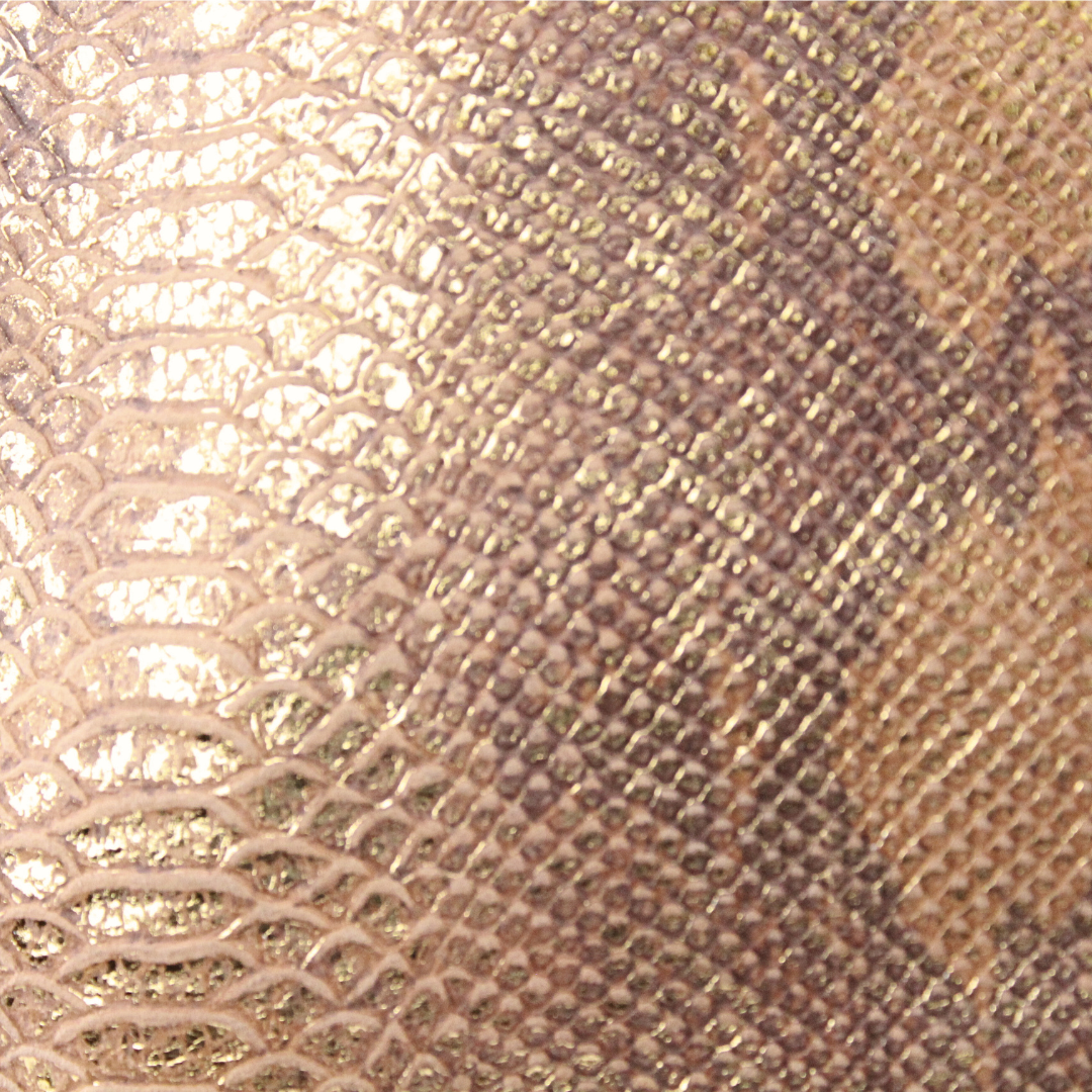 Italian Metallic Sauvage Leather shopper bag